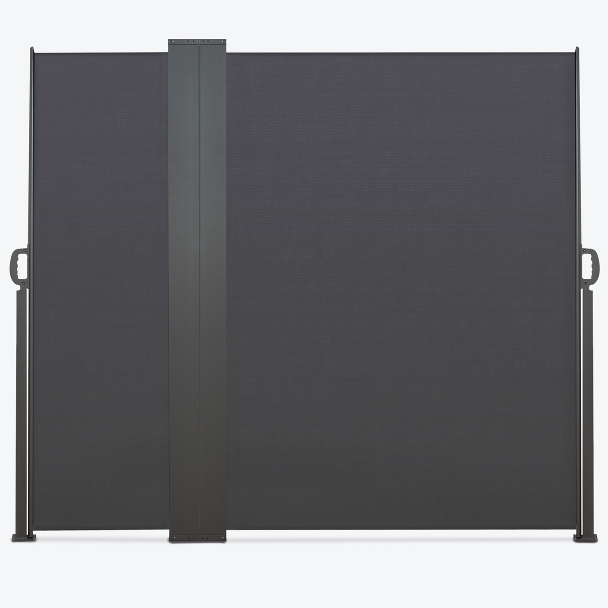 ID MARKET Paravent extérieur rétractable double 180 x 800 CM gris anthracite store latéral