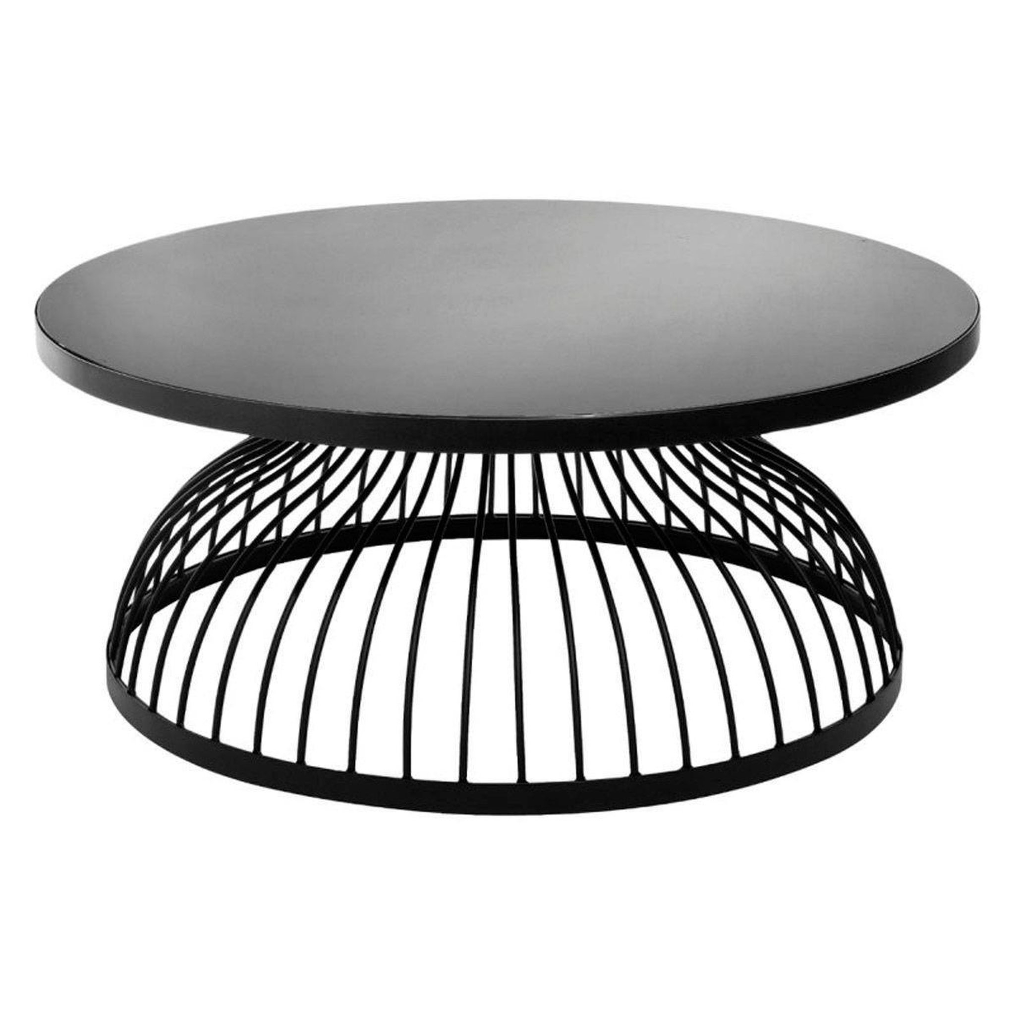 Voir la diapositive 1 : ATMOSPHERA Table Basse Ronde Design  Kushi  90cm Noir