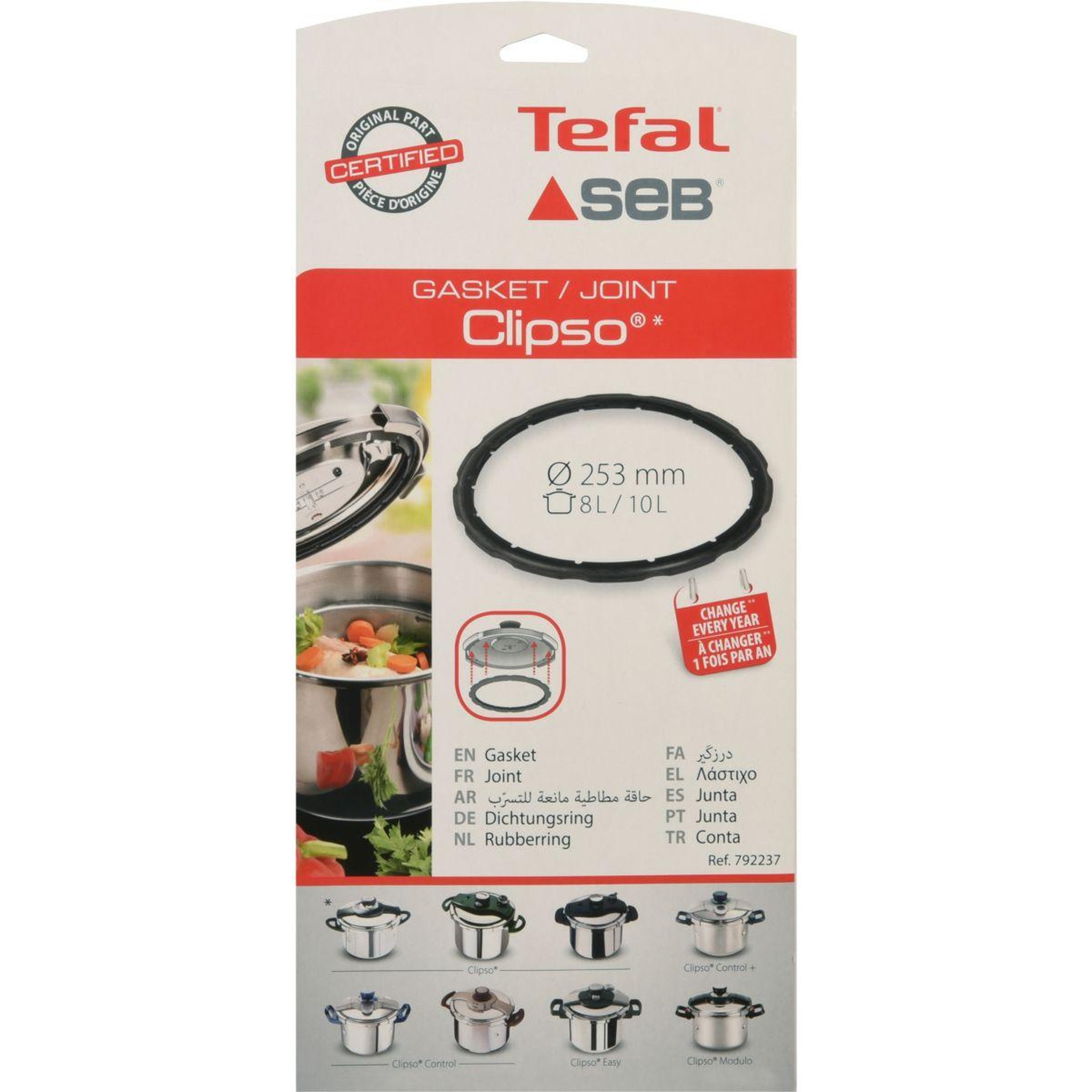 SEB Joint pour 8L et 10L diam 253mm 792237
