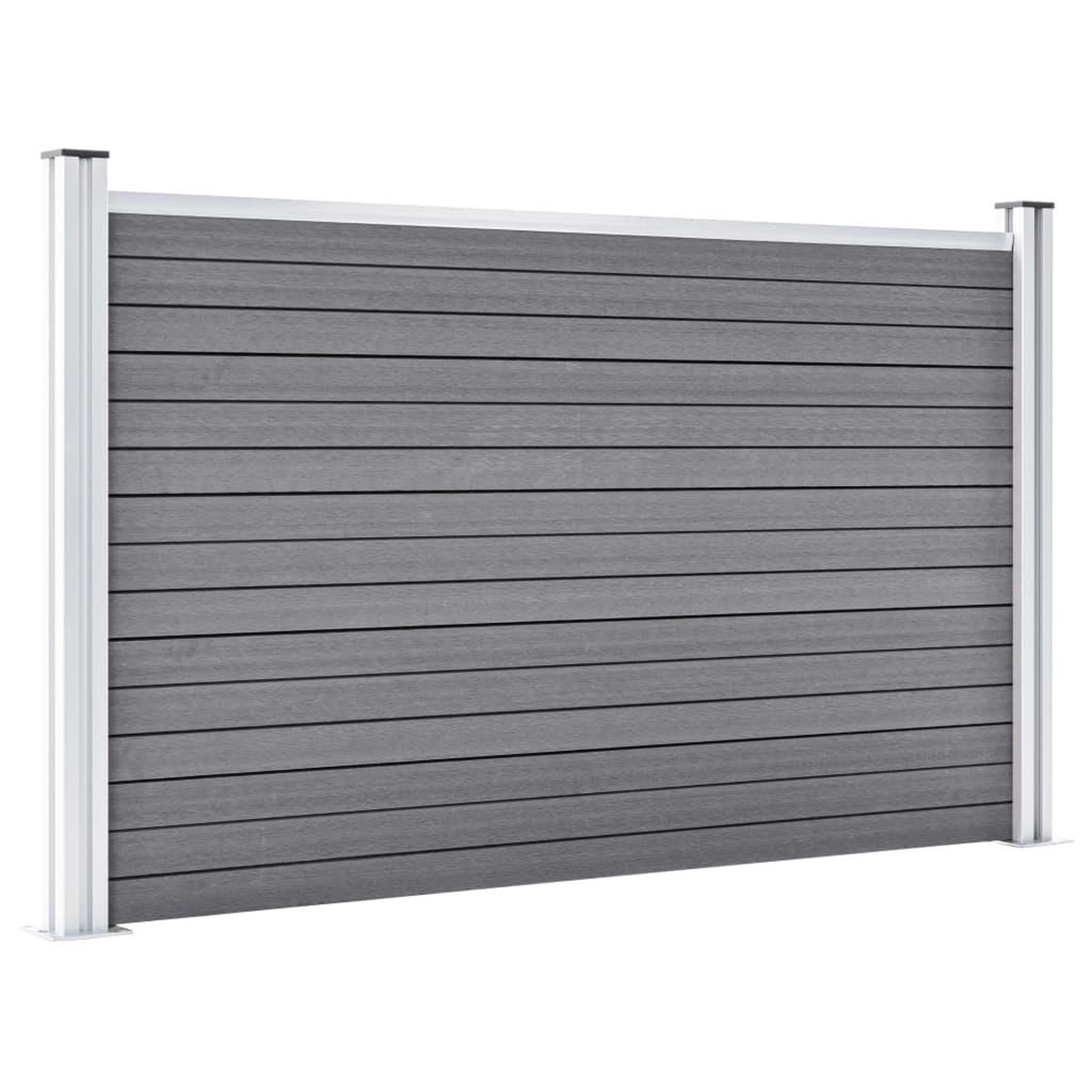 Voir la diapositive 3 : VIDAXL Cloture de jardin WPC 526x106 cm Gris