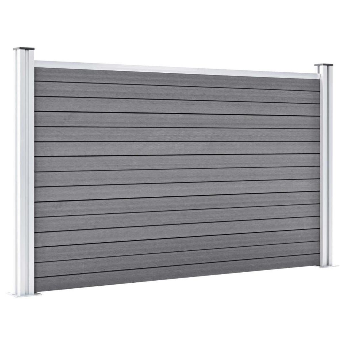 VIDAXL Cloture de jardin WPC 526x106 cm Gris
