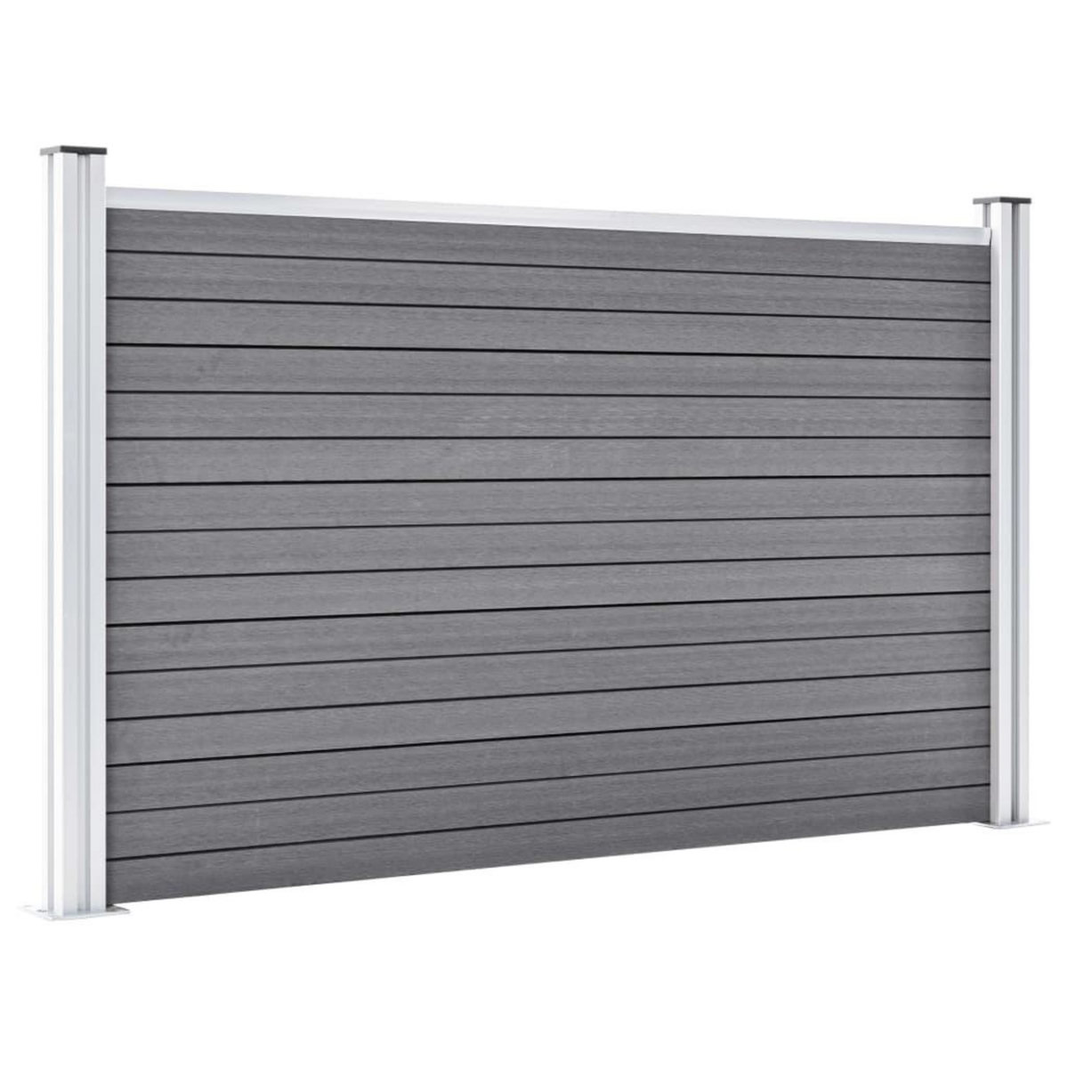 VIDAXL Cloture de jardin WPC 526x106 cm Gris