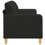 Voir la diapositive 4 : VIDAXL Canape a 3 places Noir 180 cm Tissu