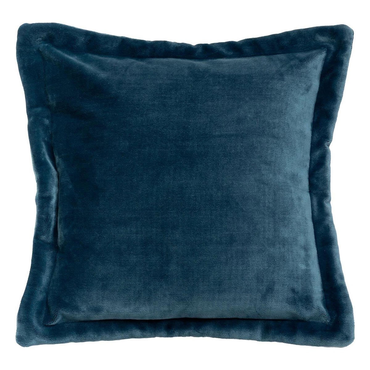 ATMOSPHERA Coussin Déco Flanelle  Cuddly  53x53cm Bleu Égéen