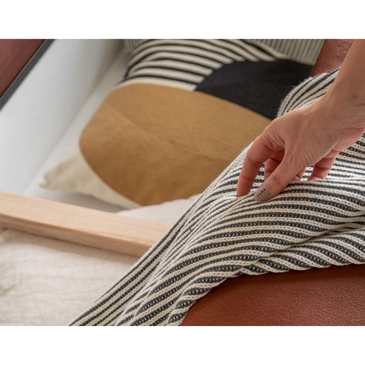 BEST MOBILIER Wilson - canapé droit 3 places convertible avec coffre en tissu et tissu texturé