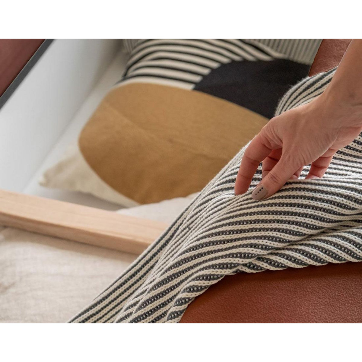 BEST MOBILIER Wilson - canapé droit 3 places convertible avec coffre en tissu et tissu texturé