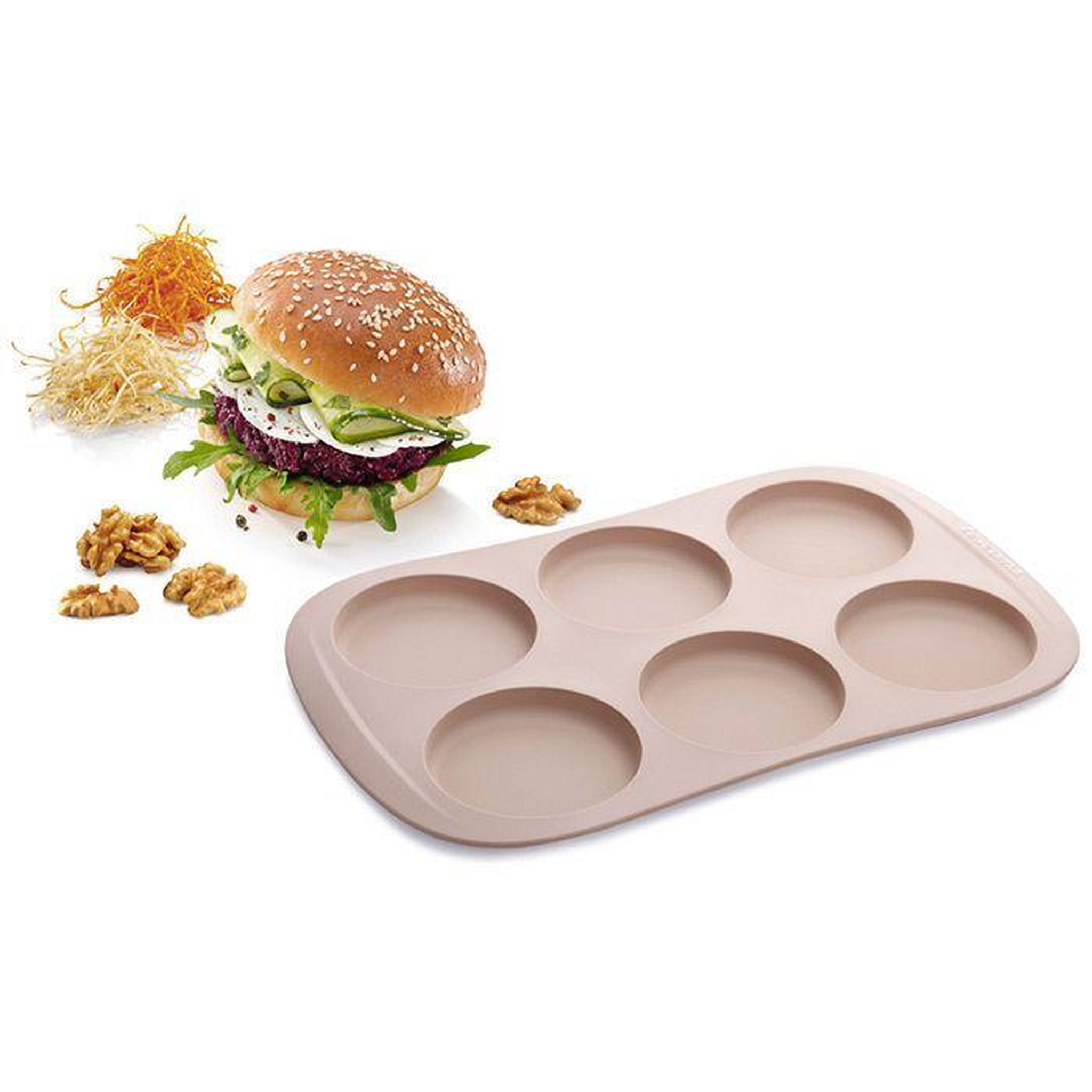 Voir la diapositive 2 : Tescoma Moule à buns en silicone x 6 - tescoma