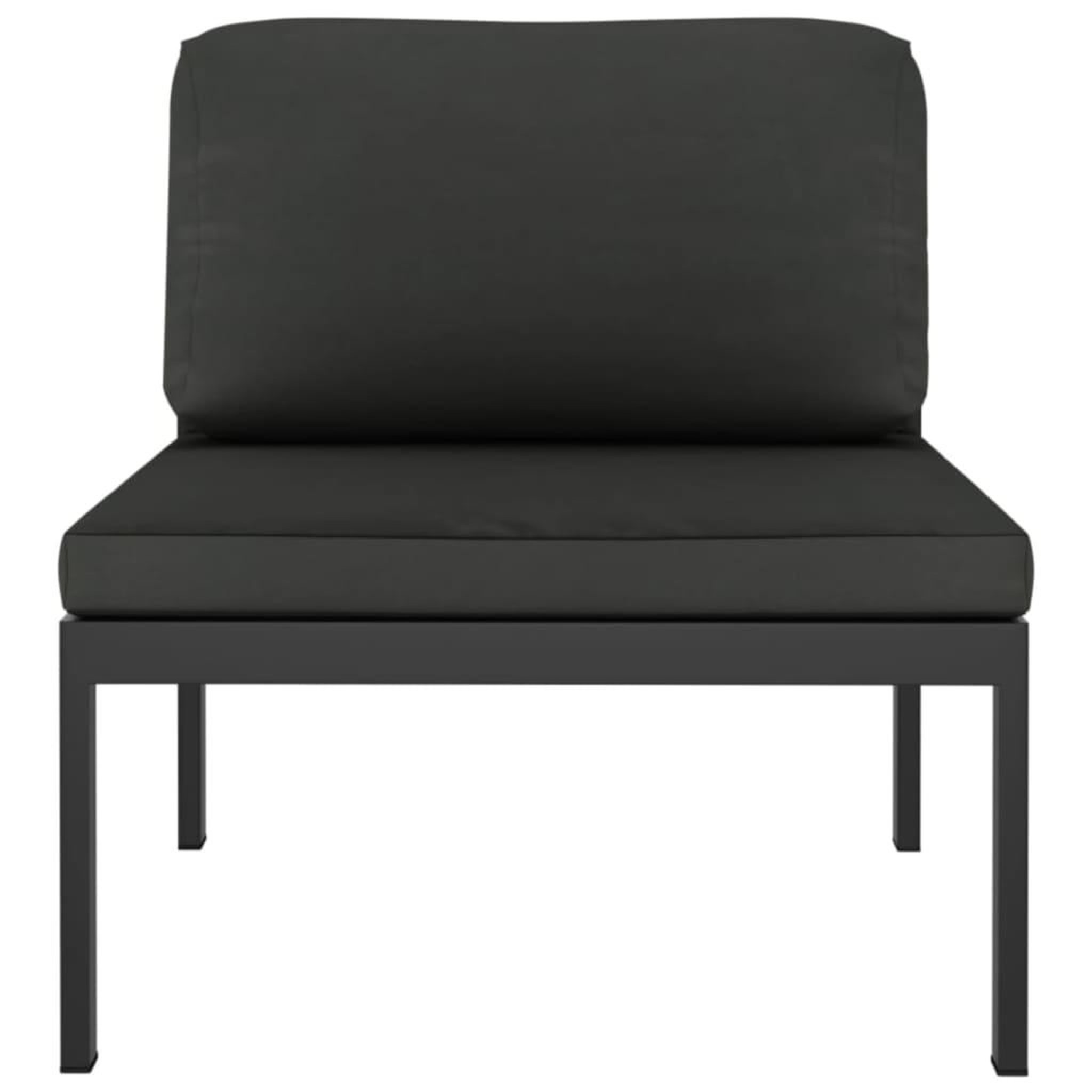 Voir la diapositive 4 : VIDAXL Jeu de canapes de jardin 3 pcs et coussins Aluminium Anthracite