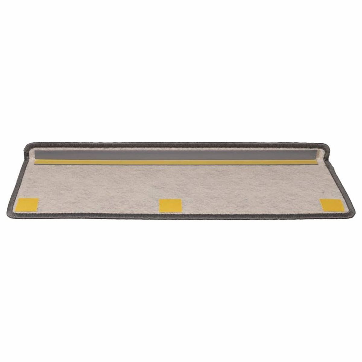 VIDAXL Tapis d'escalier autocollants 30 pcs 65x21x4 cm gris et beige