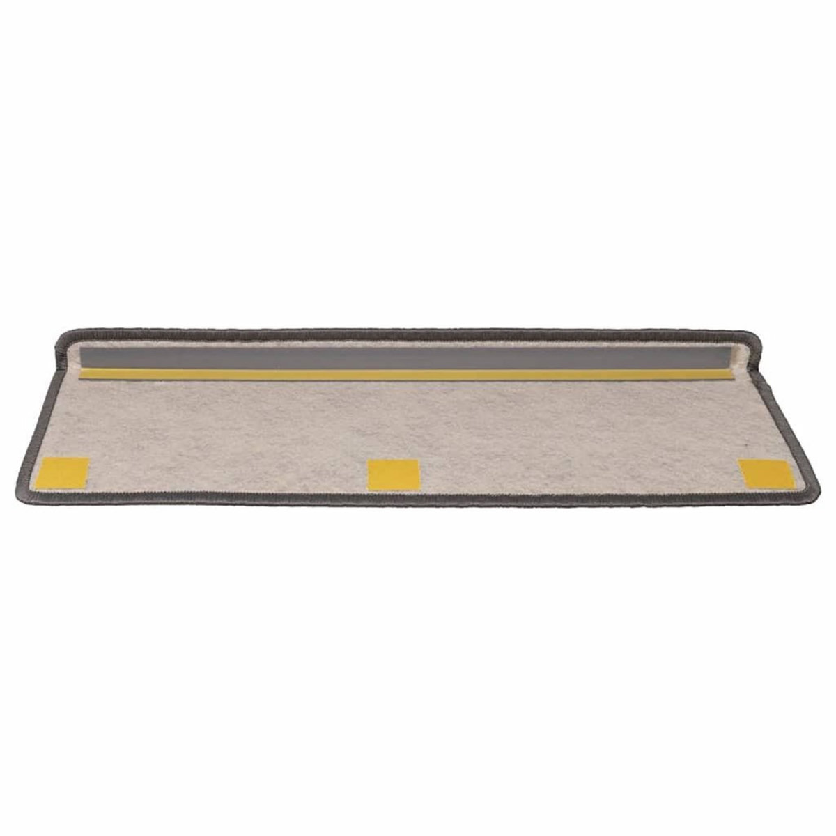 VIDAXL Tapis d'escalier autocollants 30 pcs 65x21x4 cm gris et beige