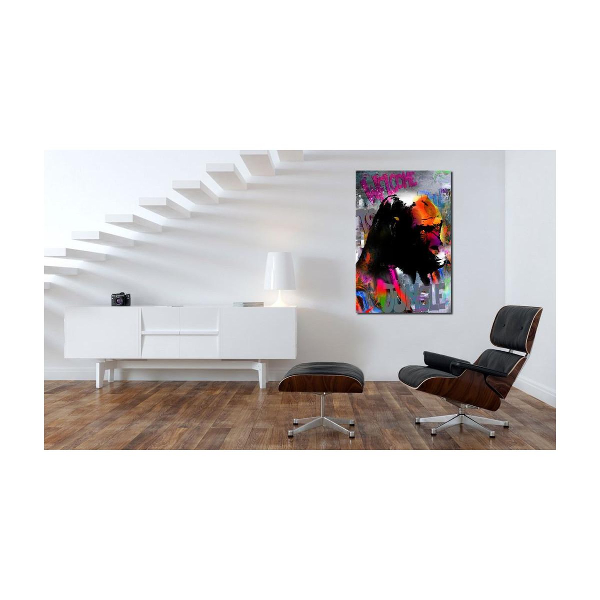 Voir la diapositive 2 : Paris Prix Tableau Imprimé  Welcome To the Jungle