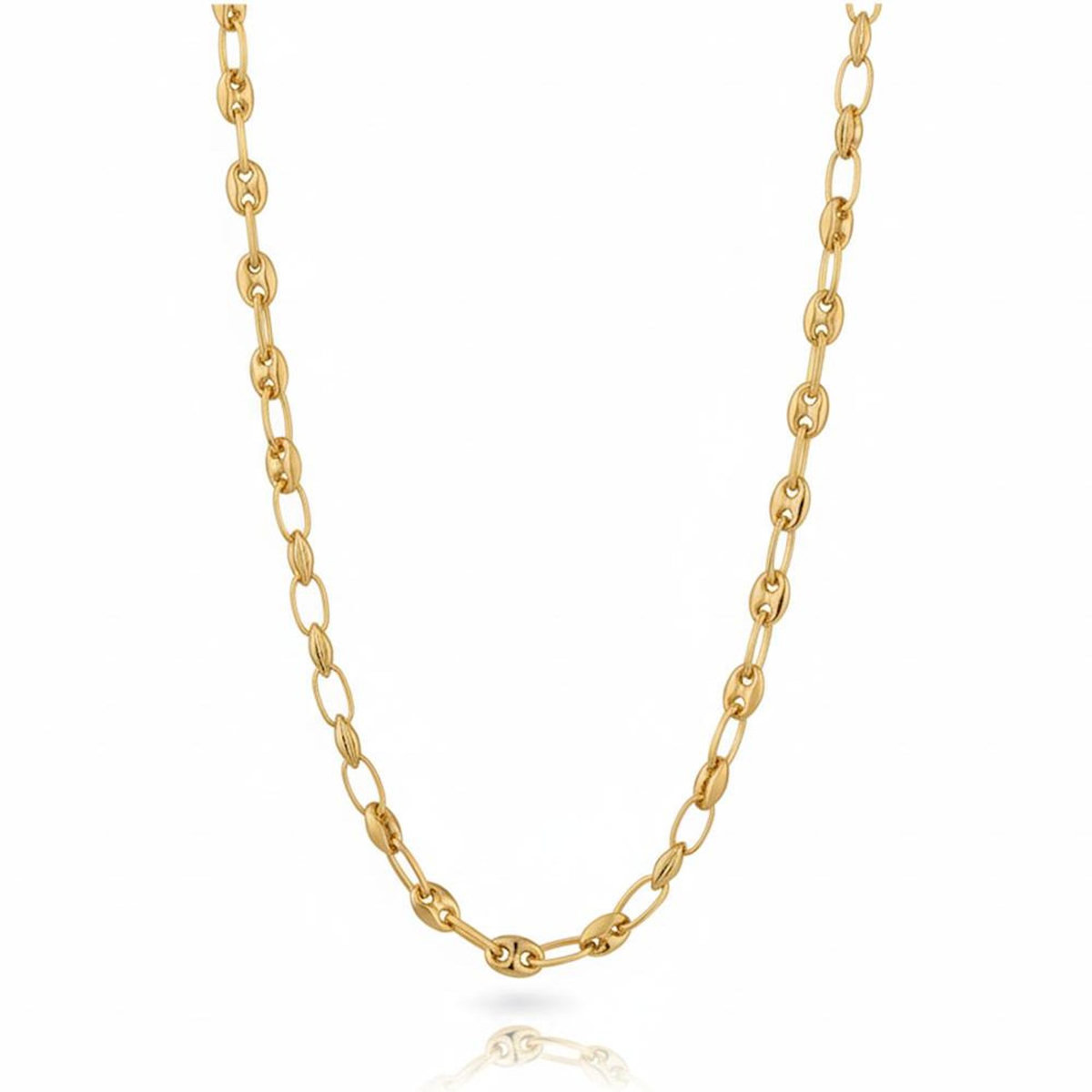 L'ATELIER D'AZUR Collier Femme  Grain de Café - Or Jaune