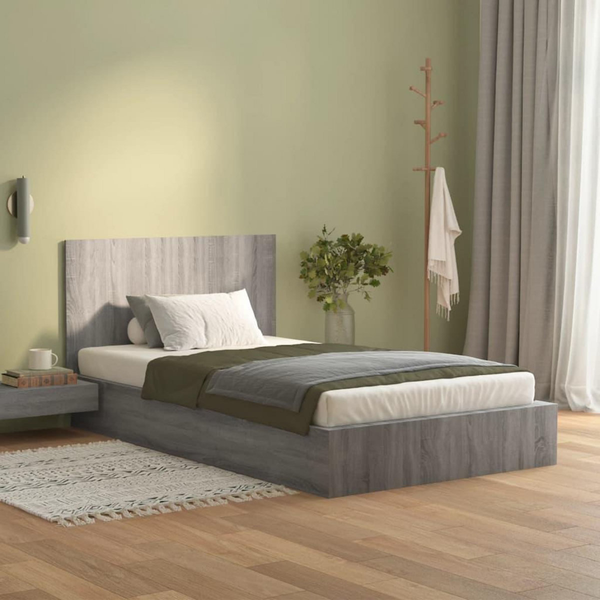 VIDAXL Tete de lit Sonoma gris 120x1,5x80 cm Bois d'ingenierie