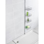 Voir la diapositive 3 : Wenko Etagère de douche extensible en acier 4 tablettes - H.65/275cm - Argent