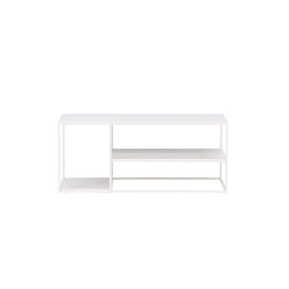 Paris Prix Table Basse Avec Étagères  Staal  120cm Blanc