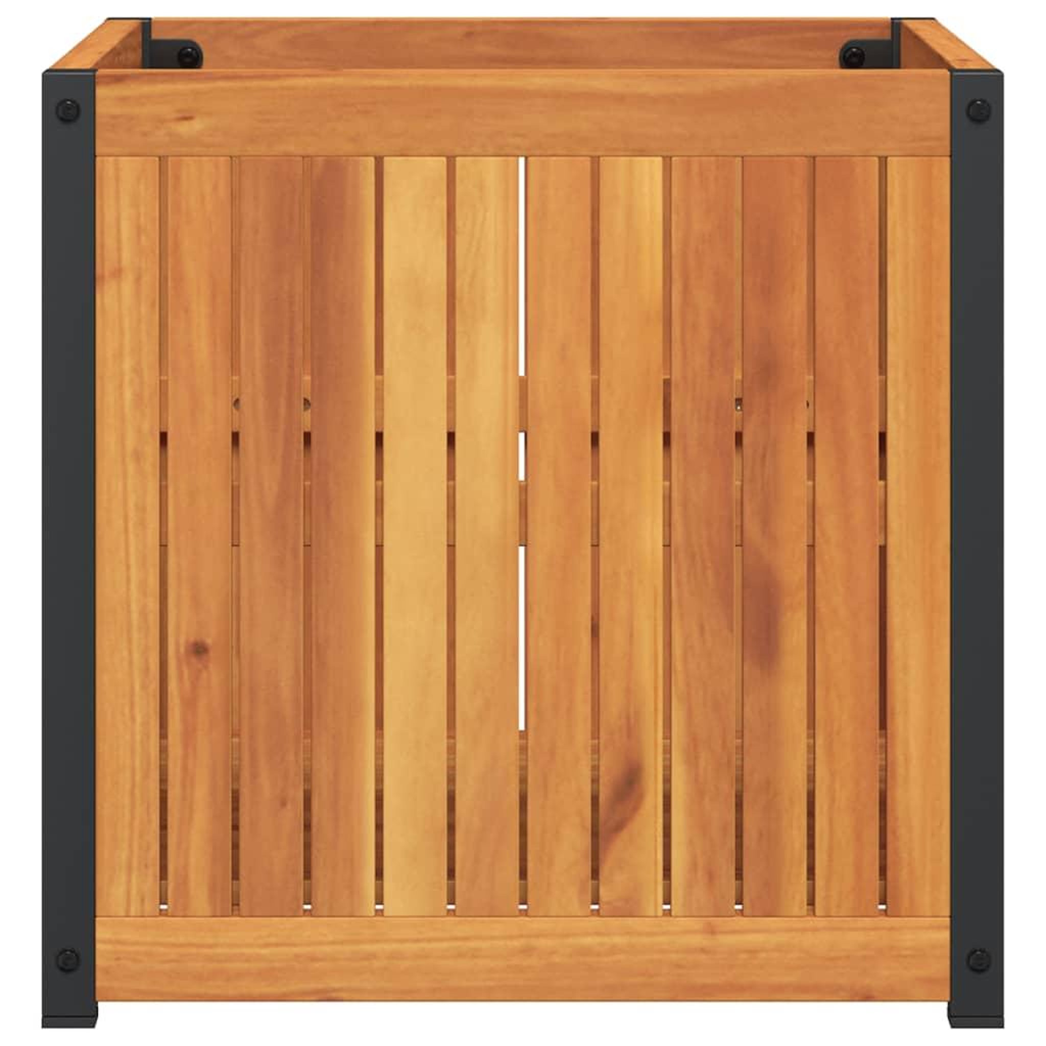 Voir la diapositive 5 : VIDAXL Jardiniere 45x45x44 cm bois massif d'acacia et acier