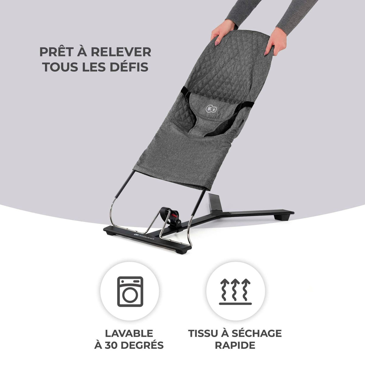 KINDERKRAFT Balancelle électrique bébé 2 en 1 avec fonction transat