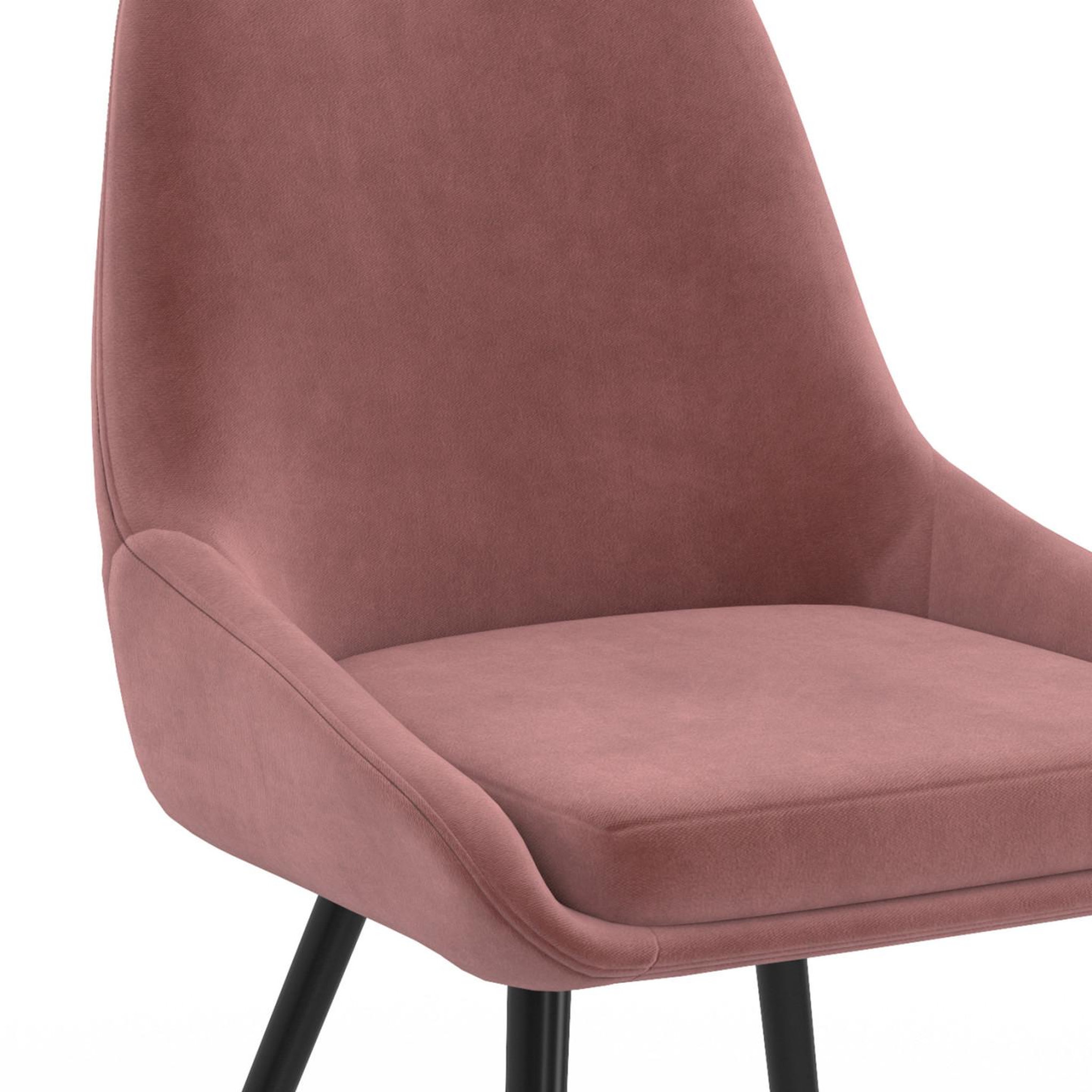Voir la diapositive 6 : ID MARKET Lot de 4 chaises thalya en velours mix color crème, gris clair, gris foncé, rose avec accoudoirs