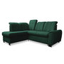 Voir la diapositive 1 : BEST MOBILIER Paul - canapé d'angle gauche - 5 places - convertible avec coffre et têtières - en tissu