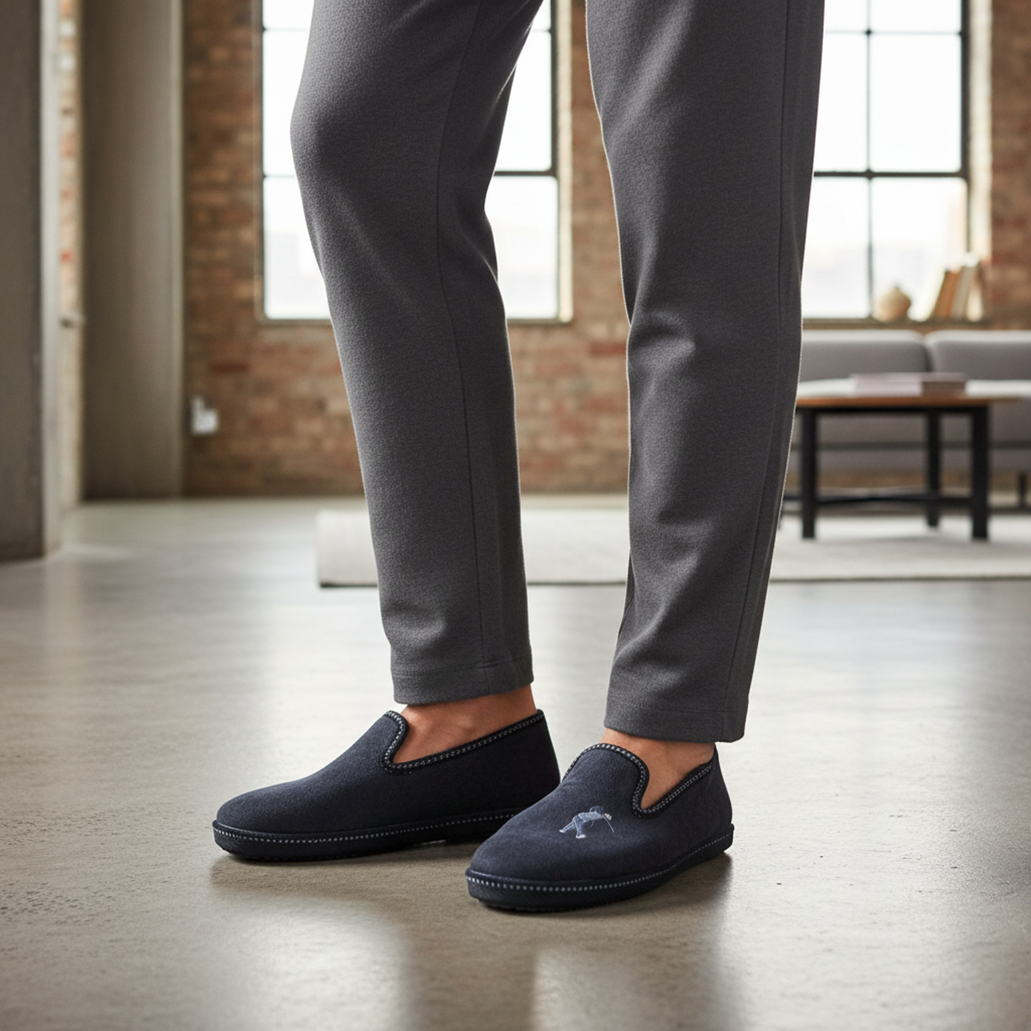 Voir la diapositive 2 : OZABI Ozabi pantoufles charentaises homme fabriquées en espagne broderie fantaisie