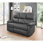 Voir la diapositive 2 : Habitat et Jardin Canapé relax  Lincoln  - 197 x 89 x 103 cm - 3 places - Gris