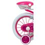 Voir la diapositive 2 : Vélo 14''  Fille  " Lolli Girl "  pour enfant de 95/110 cm  avec stabilisateurs à molettes - Panier avant - Coffre arrière - 2 freins et pneus gonflables
