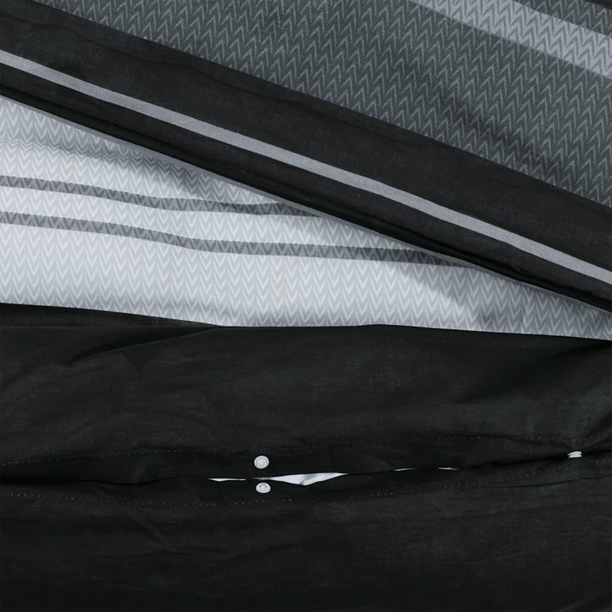 Voir la diapositive 4 : VIDAXL Ensemble de housse de couette noir et blanc 225x220 cm Coton