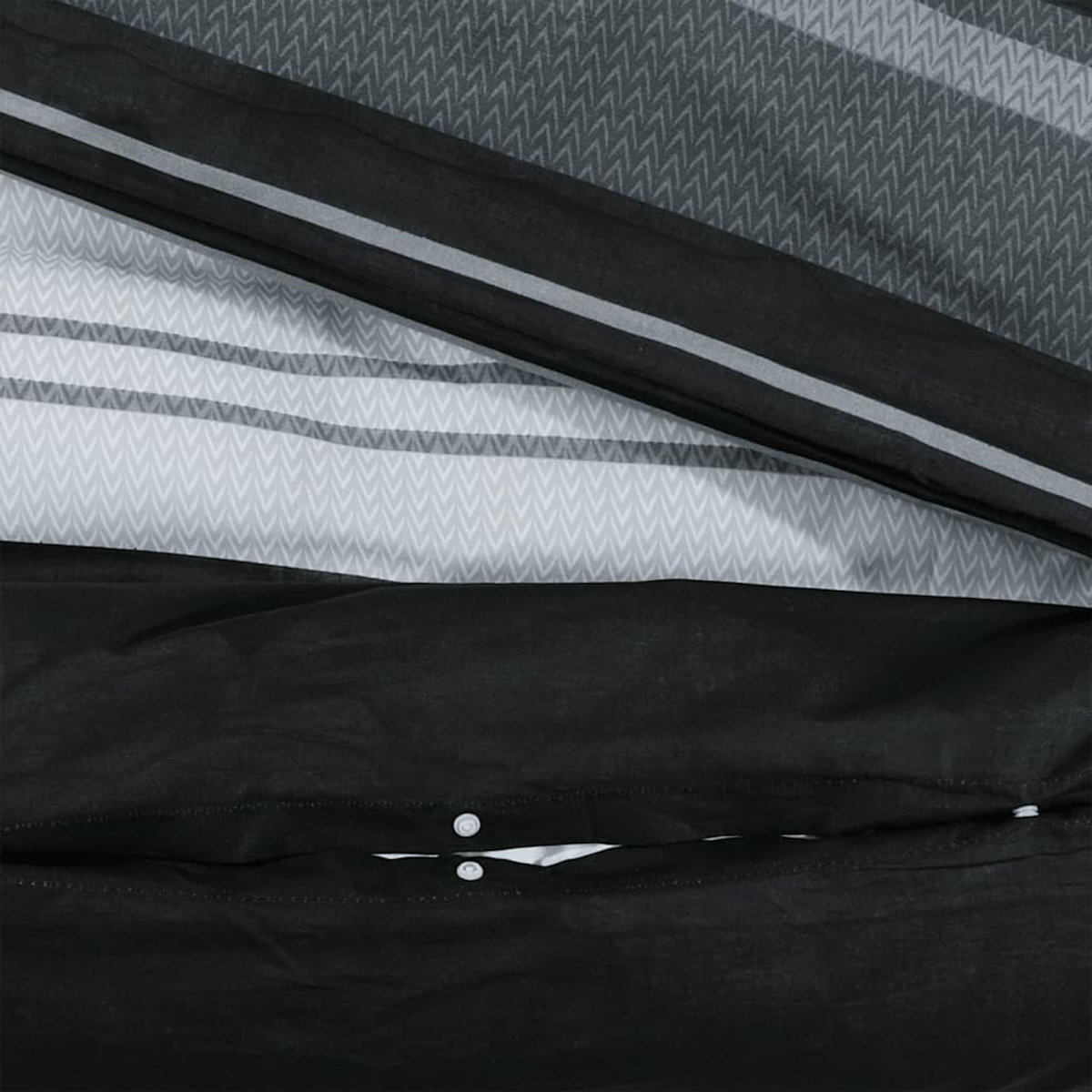VIDAXL Ensemble de housse de couette noir et blanc 225x220 cm Coton