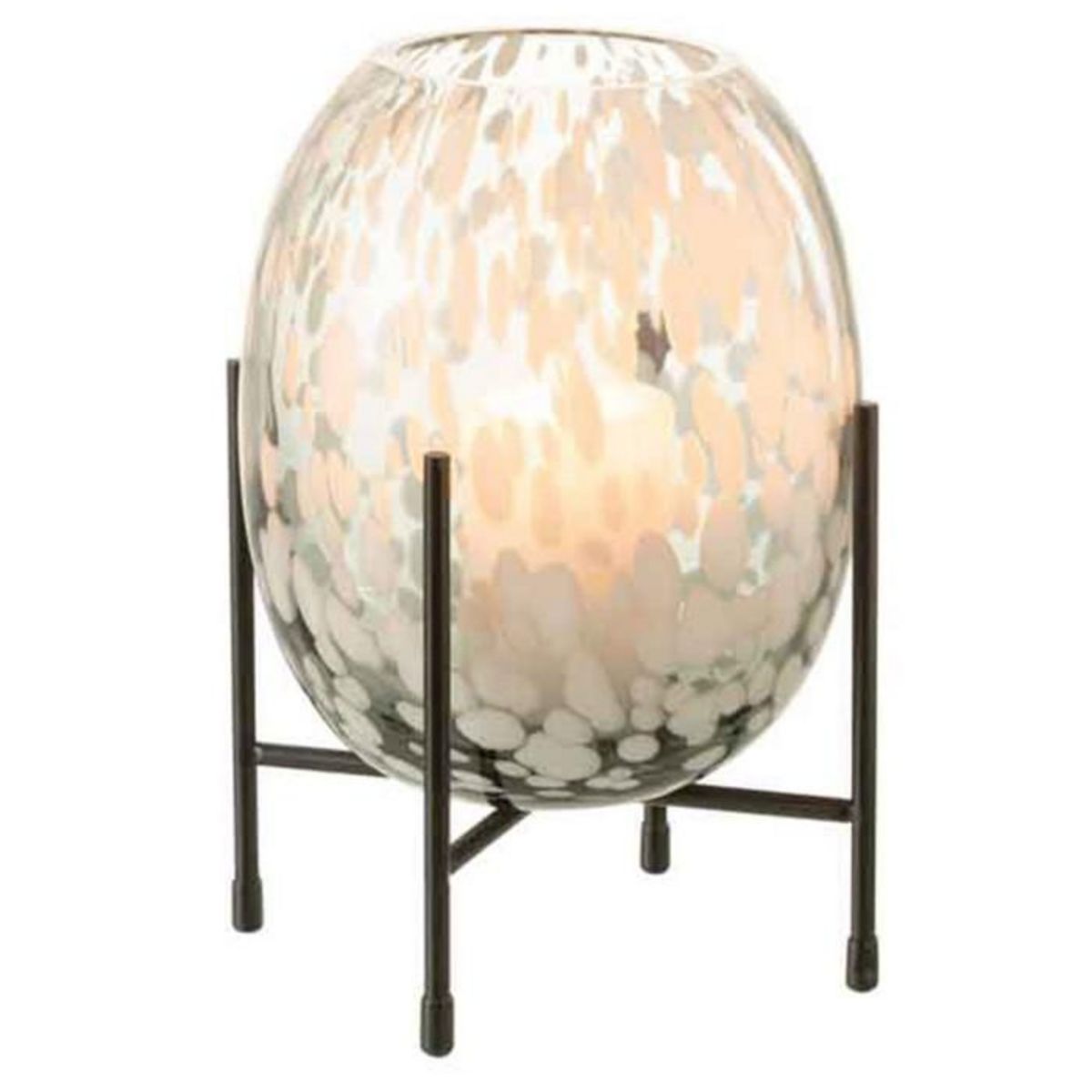 Paris Prix Vase sur Pied Design  Tâche  22cm Gris & Blanc