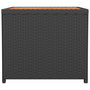 Voir la diapositive 4 : VIDAXL Table a the et dessus en bois Noir Resine tressee Acacia massif