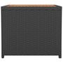 Voir la diapositive 4 : VIDAXL Table a the et dessus en bois Noir Resine tressee Acacia massif