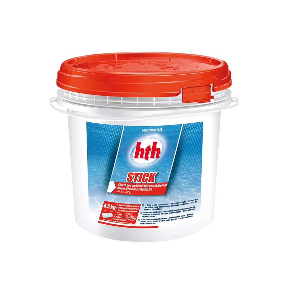 HTH Chlore non stabilisé en stick 4,5 kg - HTH