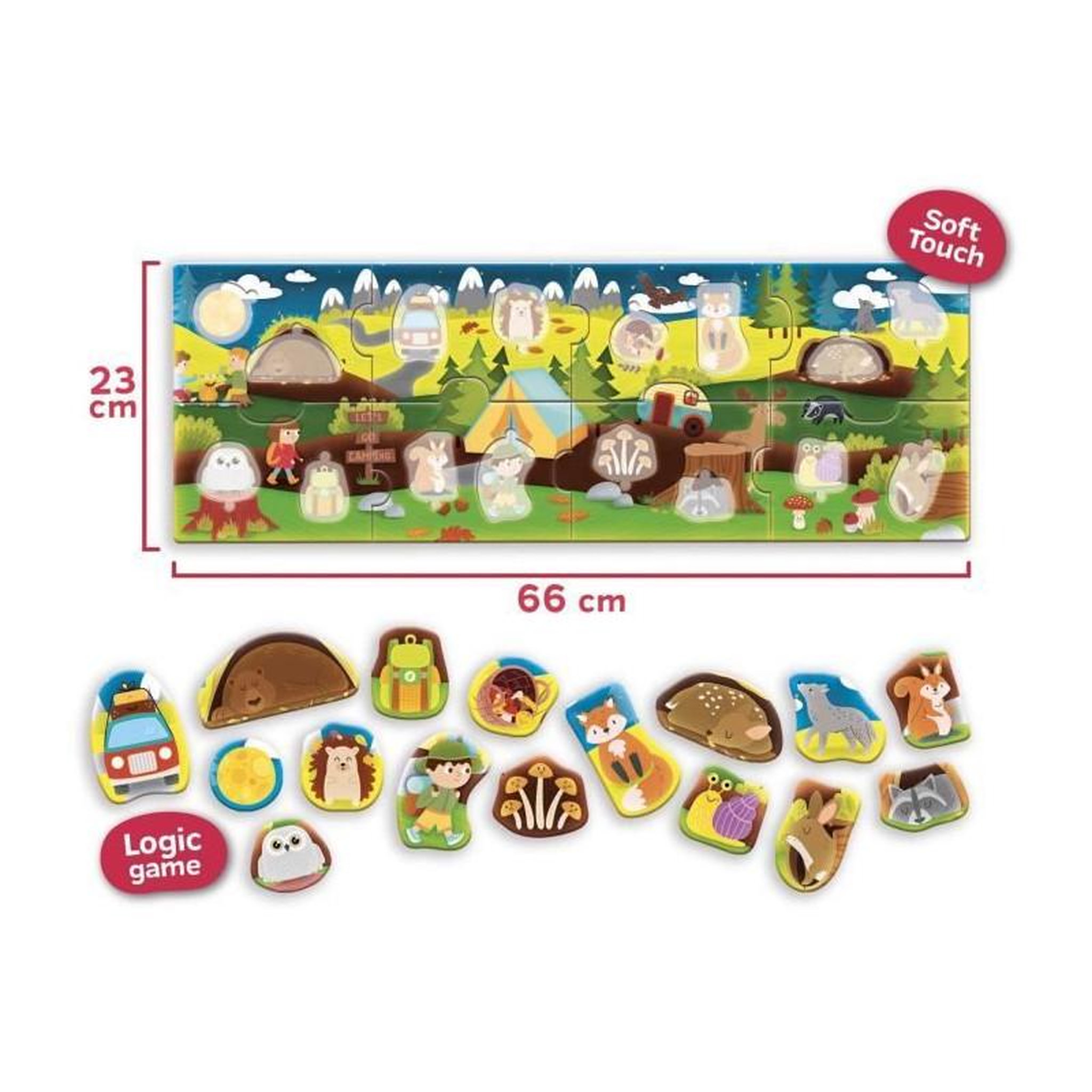Voir la diapositive 3 : LISCIANI GIOCHI Puzzle panoramique Les Bois – Puzzle éducatif enfant – Carotina Baby – Motricité fine et logique