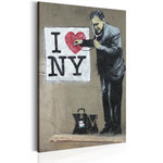 Paris Prix Tableau Imprimé  I Love New York - Banksy. Coloris disponibles : Multicolore