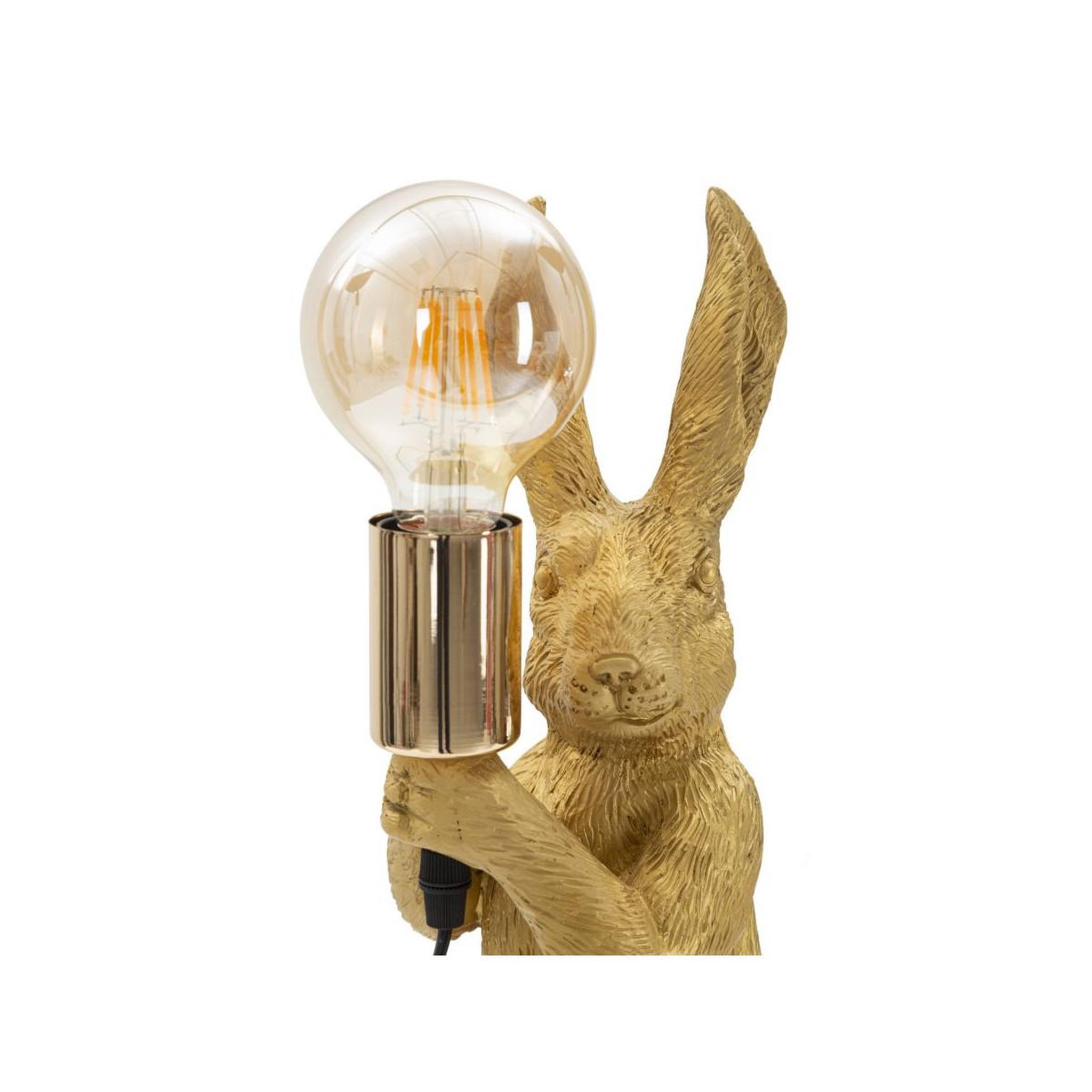 Voir la diapositive 2 : Paris Prix Lampe à poser en résine  rabbit  35cm or