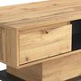 Voir la diapositive 5 : MERAX Table Basse Grain De Bois, Avec Un Tiroir Sans Poignée 100 Cm