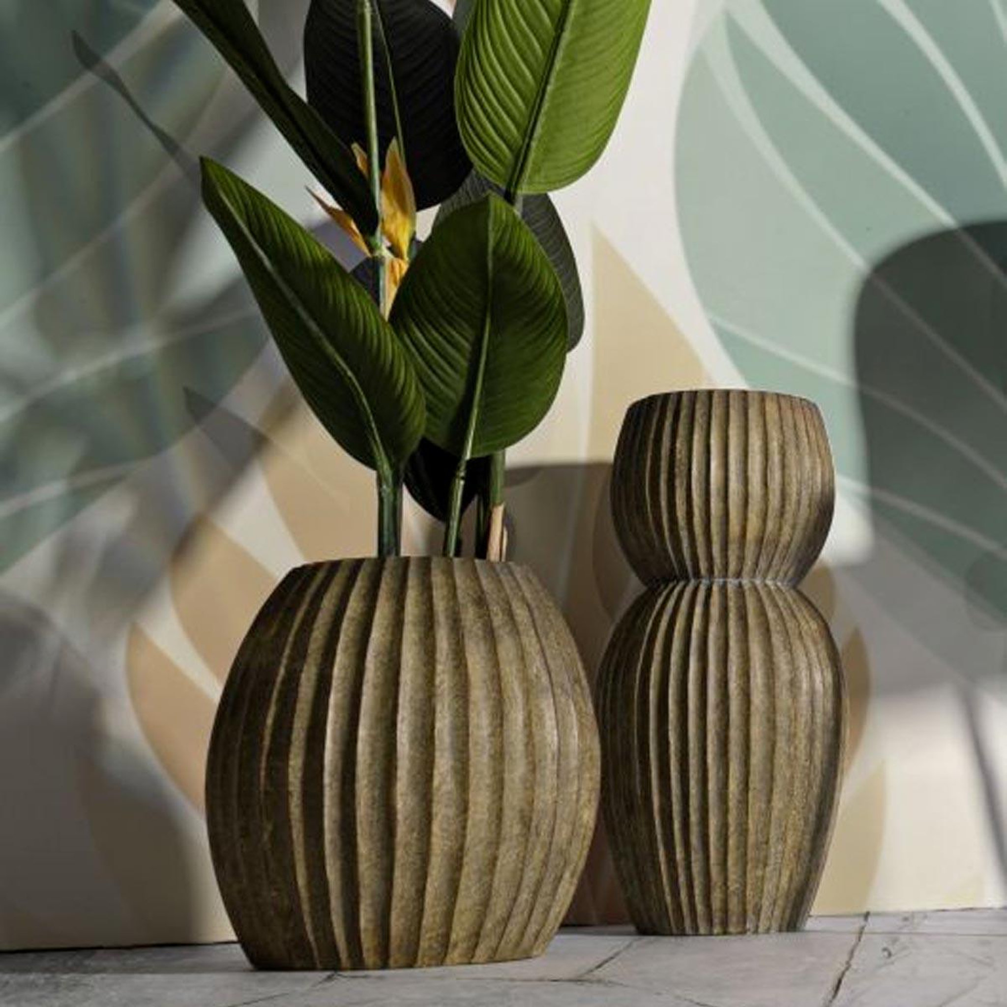 Voir la diapositive 3 : Paris Prix Cache-pot design  breeze  32cm vert
