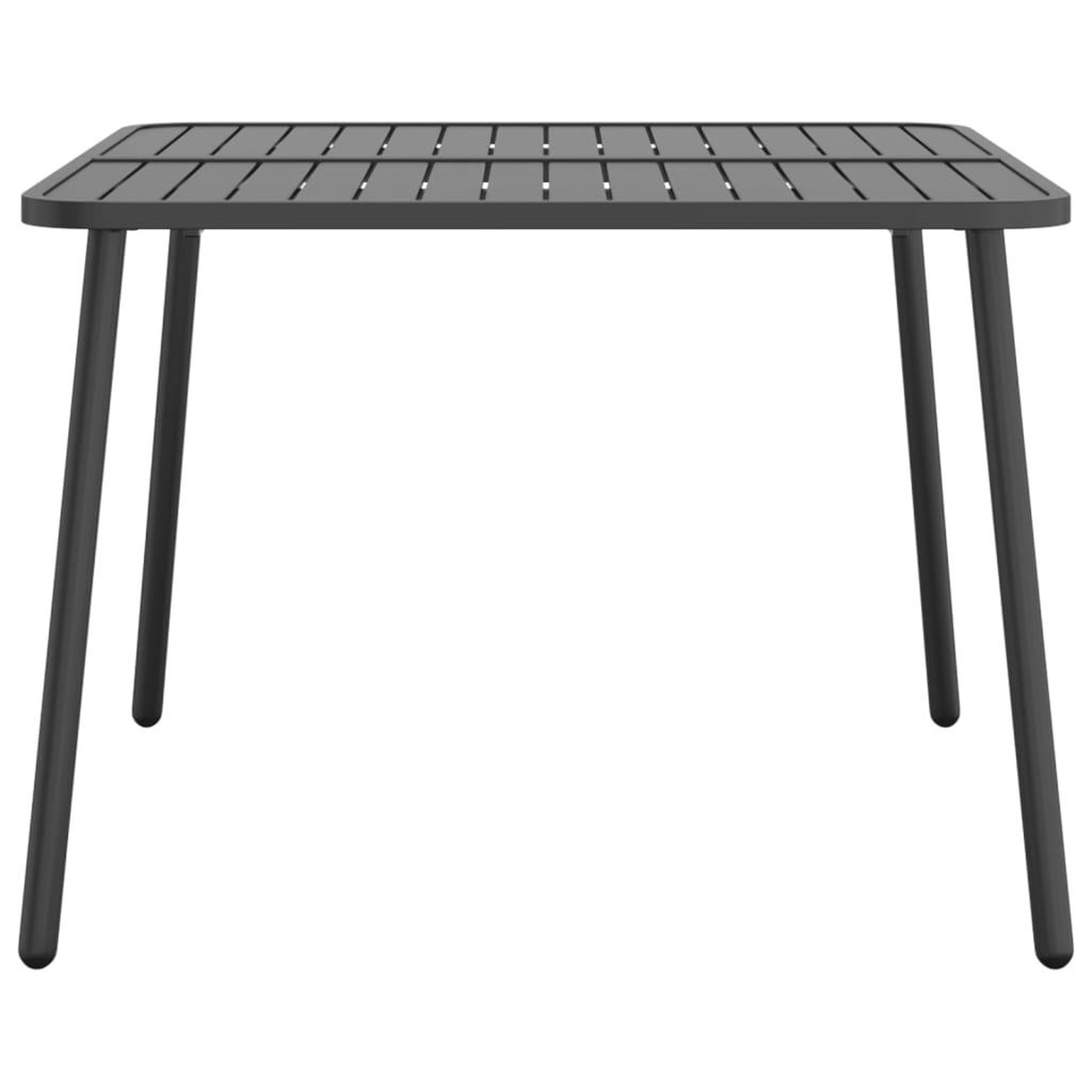 Voir la diapositive 4 : VIDAXL Table de jardin anthracite 100x100x71 cm acier