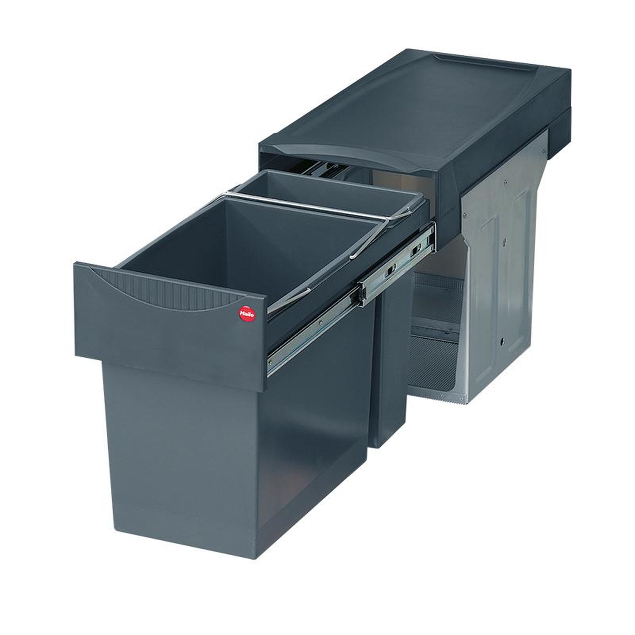 HAILO Poubelle de cuisine tri sélectif 2 bacs encastrable sous évier 30l (24+7) hailo tandem
