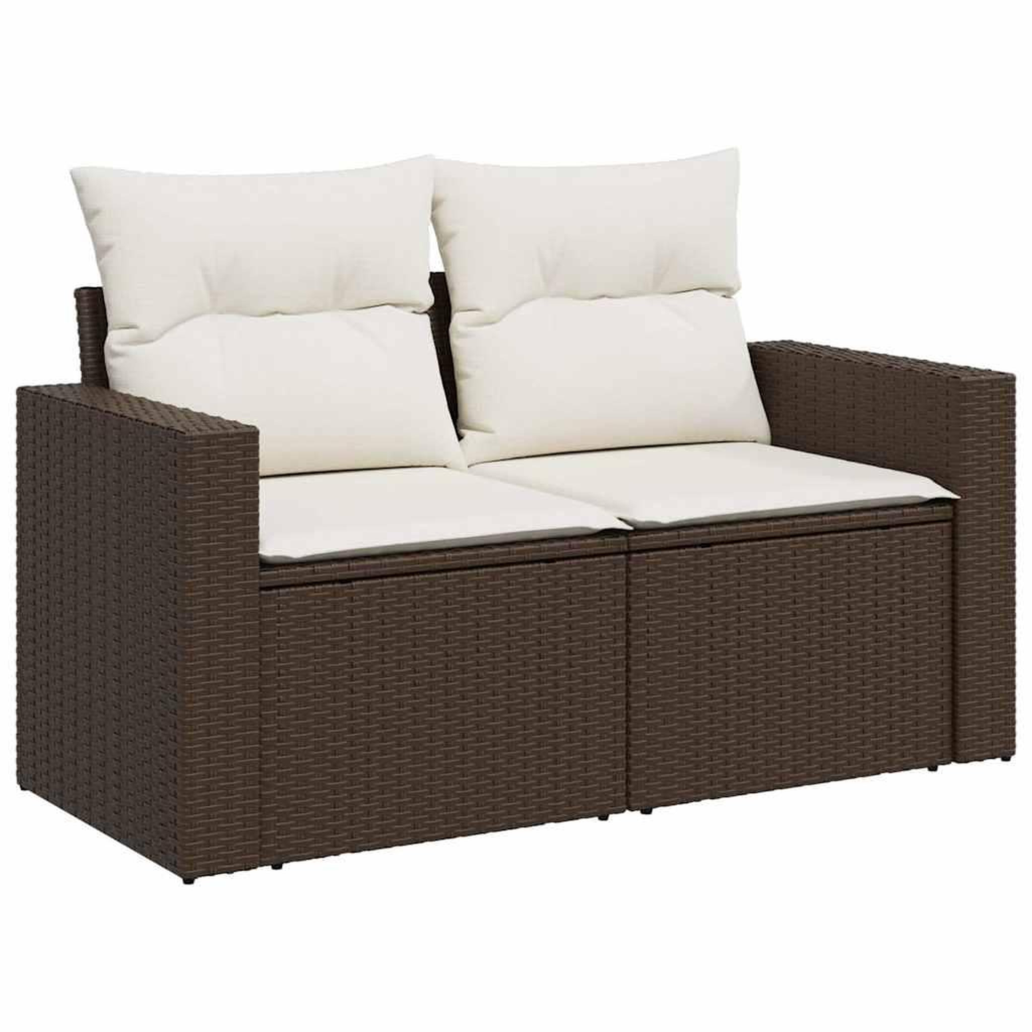 Voir la diapositive 5 : VIDAXL Salon de jardin avec coussins 7 pcs marron resine tressee
