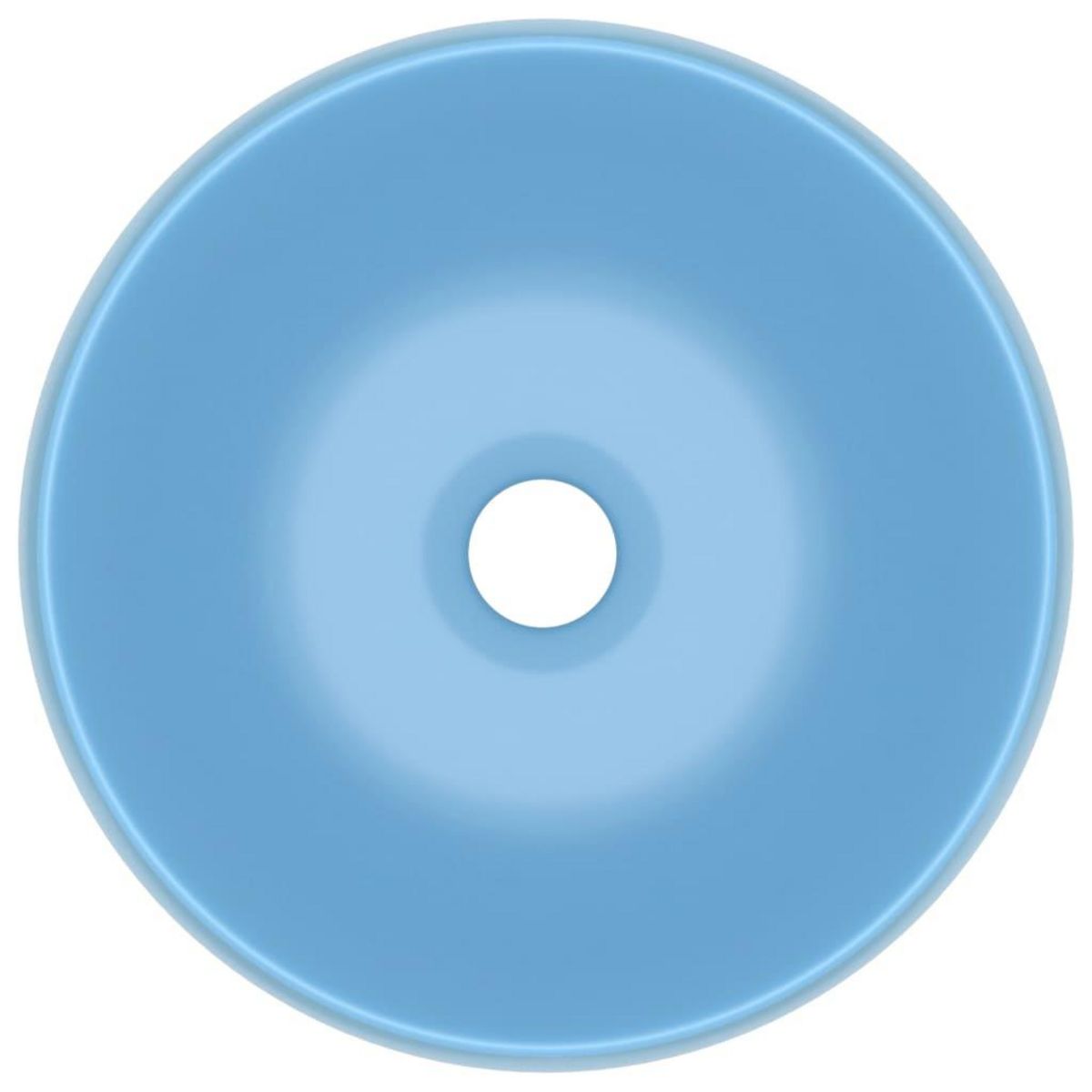 VIDAXL Lavabo rond de luxe Bleu clair mat 40x15 cm Ceramique