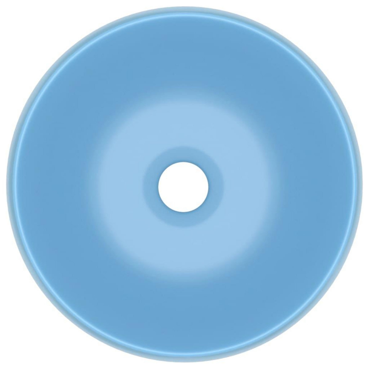 VIDAXL Lavabo rond de luxe Bleu clair mat 40x15 cm Ceramique