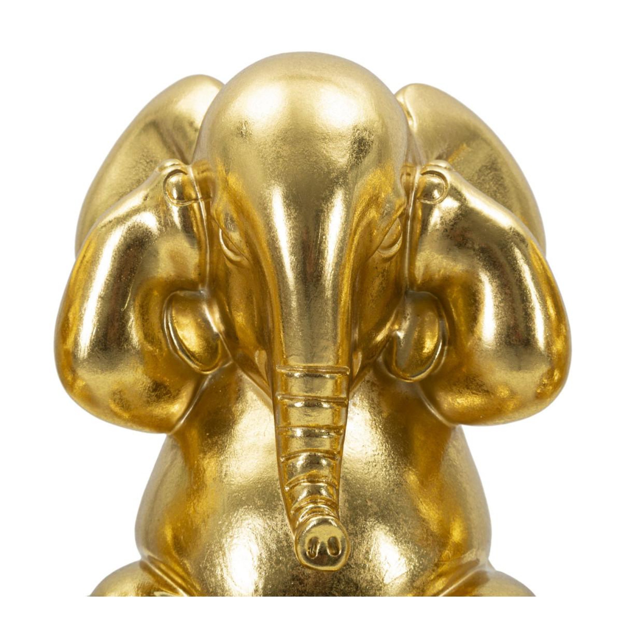 Voir la diapositive 4 : Paris Prix Lot de 3 statuettes en résine  éléphants  20cm or