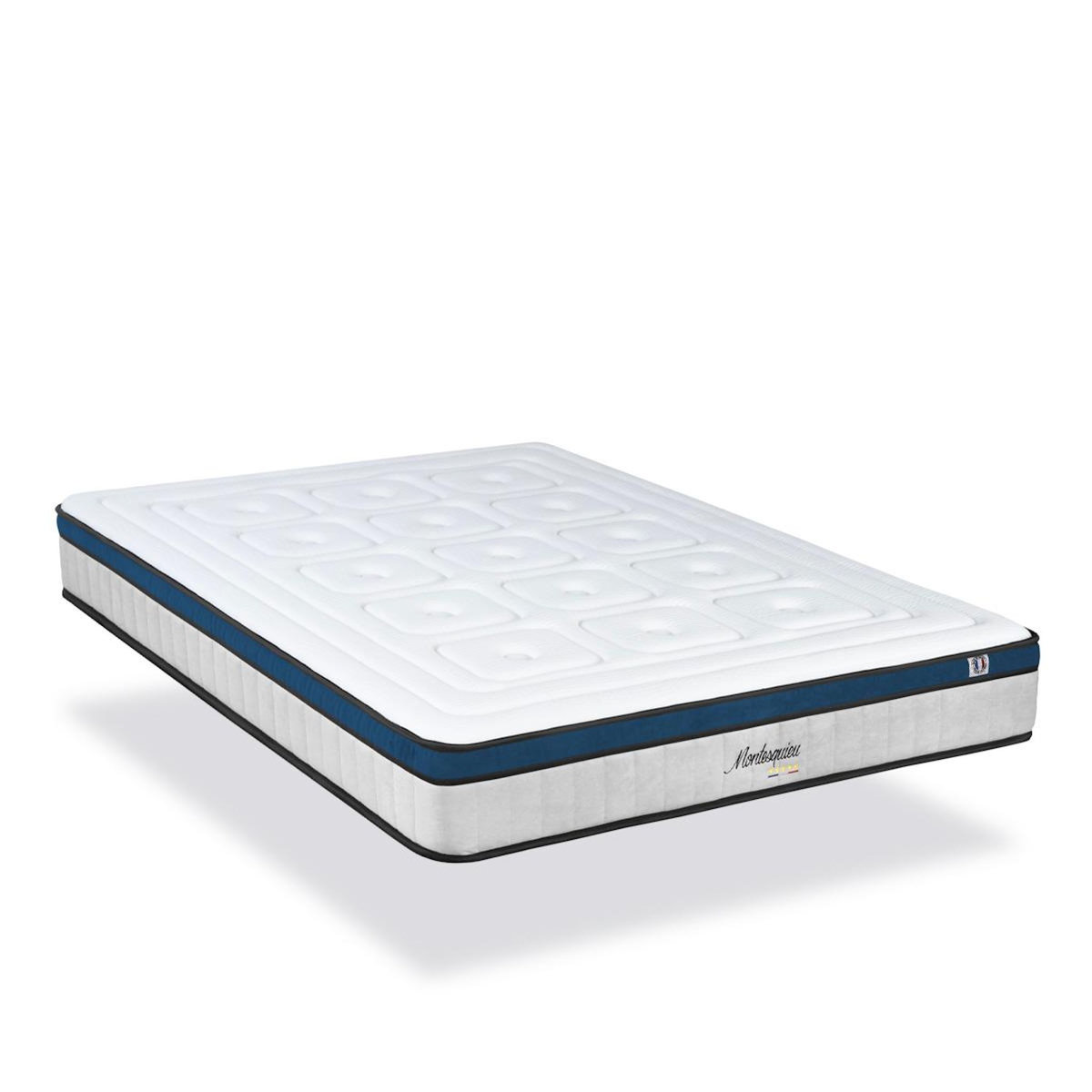 HYPSOM HYPSOM | Ensemble MONTESQUIEU | Matelas Ressorts ensachés + Sommier Bois