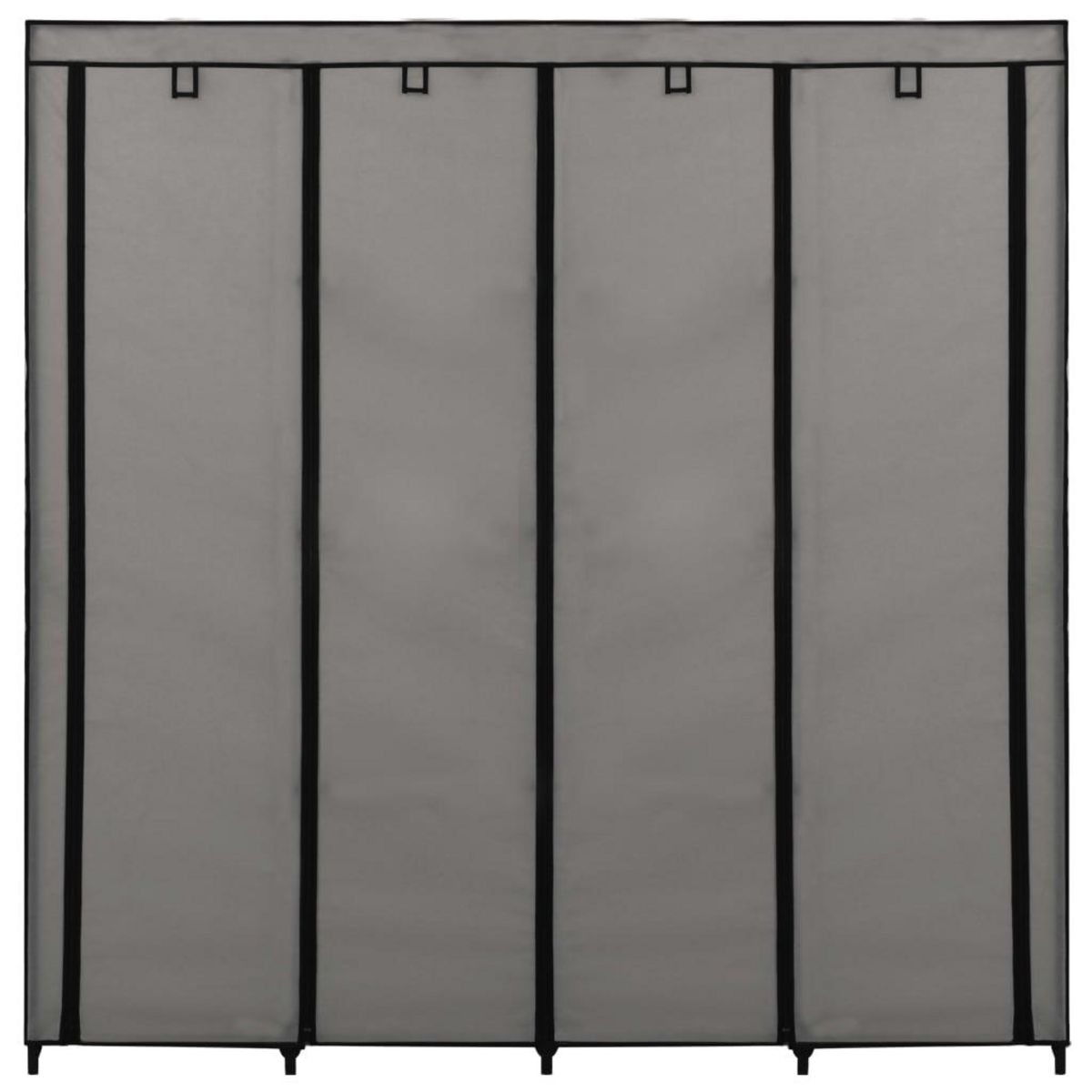 VIDAXL Garde-robe avec 4 compartiments Gris 175x45x170 cm
