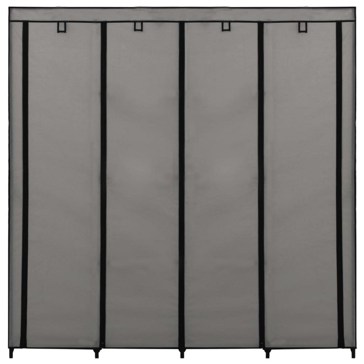 VIDAXL Garde-robe avec 4 compartiments Gris 175x45x170 cm