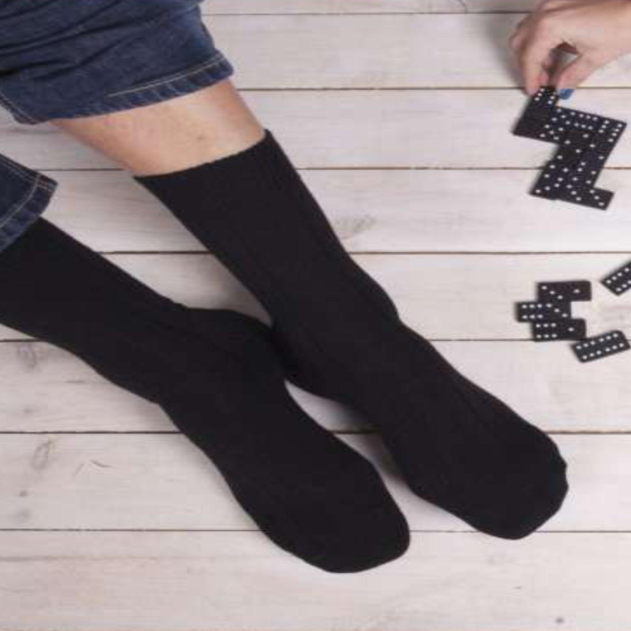 Voir la diapositive 2 : PIRIN HILL Chaussettes laine mérinos épaisses - noir