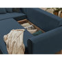 Voir la diapositive 4 : BEST MOBILIER Saphir - canapé d'angle réversible 4 places - convertible - avec coffre - en tissu