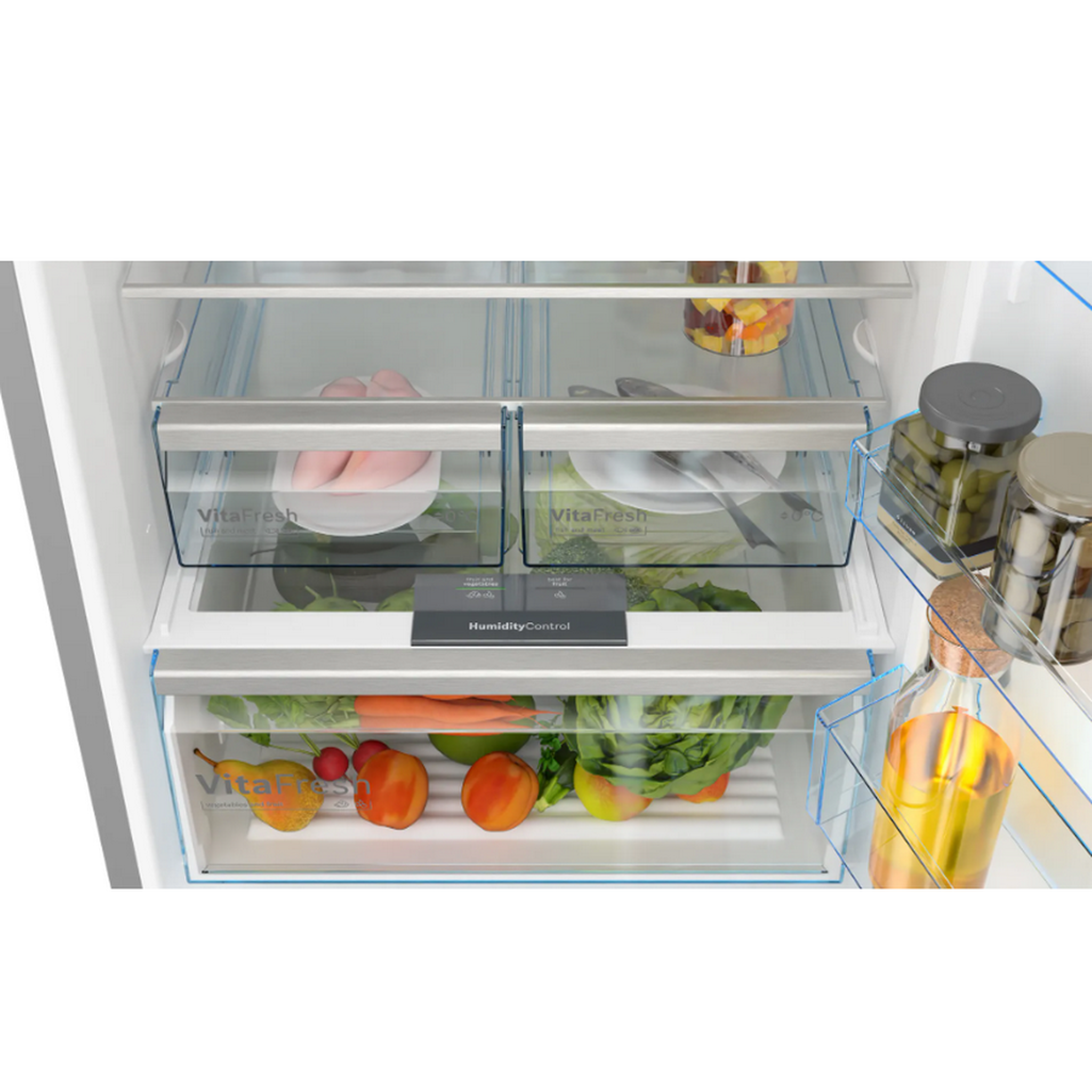 Voir la diapositive 6 : BOSCH Réfrigérateur combiné 70cm 508l nofrost inox - kgn56xleb