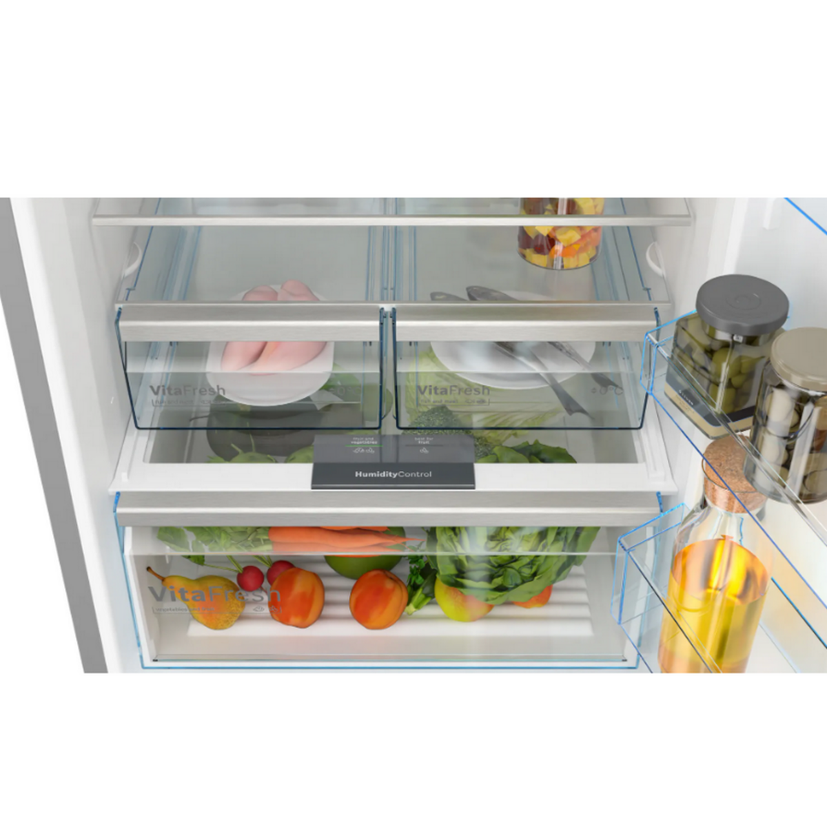 BOSCH Réfrigérateur combiné 70cm 508l nofrost inox - KGN56XLEB